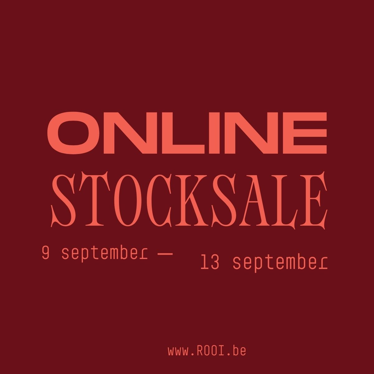 Online stocksale september